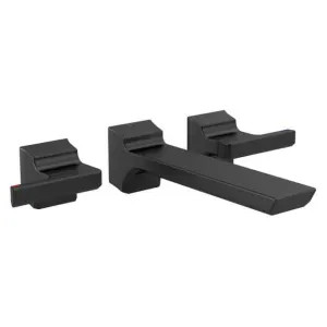 Delta T3599LF-BLWL Delta Pivotal Wall-Mount Matte Black Lavatory Faucet for 8