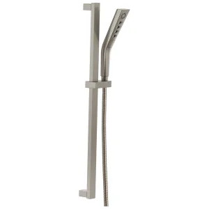 Delta 51799-SS Delta 3-Setting Hand Shower with Slide Bar, H2Okinetic, Touch-Clean, WaterSense, 1.75 GPM, Stainless - 51799-SS