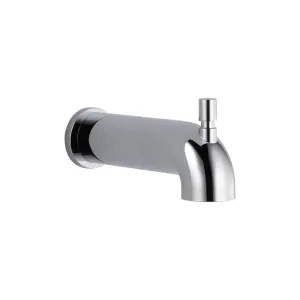 Delta RP93273 Delta Modern Push Diverter Tub Spout, Chrome Finish, Wall-Mount Single-Hole Installation, 6-1/2in Spout Reach, Solid Brass Construction - RP93273