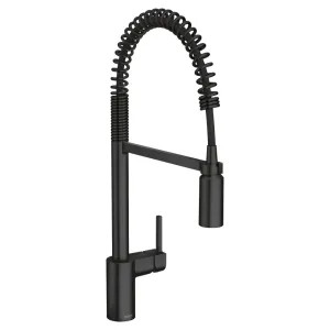 Moen 5923BL Moen Align Single Handle Pre-Rinse Spring Pull-Down Kitchen Faucet, Matte Black - 5923BL