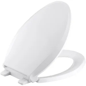 ProStock TSPE100-SC Elongated Toilet Seat, Slow Close, Plastic, White