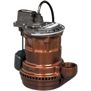 Liberty 241 Liberty Pumps 1/4 HP Submersible Sump Pump, 115 Volts, 30 GPM, 10' Cord Length, Quick Connect, Wide-Angle Float, Cast Iron - 241