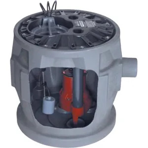Liberty P382LE41 Liberty Low Pro Pre-Assembled 4/10 HP Simplex Sewage System, 115 Volts, 1 Phase, 2