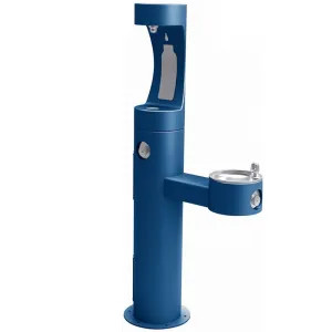 Elkay LK4420BF1UBLU Elkay LK4420BF1UBLU Tubular Non-Refrigerated Bi-Level Pedestal Bottle Filling Station, Blue