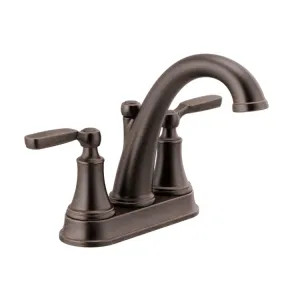 Delta 2532LF-RBMPU Delta Woodhurst Two-Handle Centerset Bathroom Faucet with Metal Pop-Up, Deck Mount, Lever Handles, 1.2 GPM, Venetian Bronze - 2532LF-RBMPU