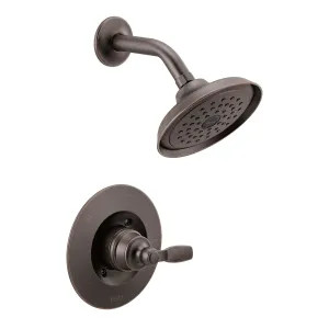Delta T14232-RB Delta Woodhurst Monitor 14 Series Single-Setting Rain Shower Faucet, Touch-Clean, 1.75 GPM, Single Lever Handle, ADA, Venetian Bronze - T14232-RB