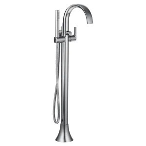 Moen S3105 Moen Doux 6 GPM Single-Handle Freestanding Tub Filler with 1.75 GPM Single-Function Hand Shower, 59in Metal Hose, Polished Chrome - S3105