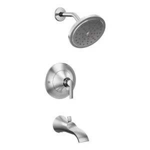 Moen TS2203 Moen Doux Posi-Temp Tub/Shower Faucet 2.5 Rainshower, 1-Function, Single Lever Handle, M-PACT, Immersion, Chrome - TS2203