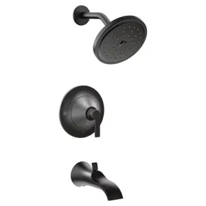Moen TS2203BL Moen Doux Posi-Temp Tub/Shower Faucet 2.5 Rainshower, 1-Function, Single Lever Handle, M-PACT, Immersion, Matte Black - TS2203BL
