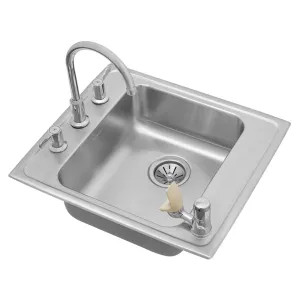 Elkay DRKAD222065C Elkay DRKAD222065C Lustertone Stainless Steel Single Bowl Sink Package