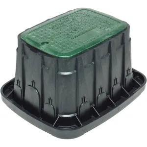 Rainbird VBSTD RainBird VB-STD (A11400) Standard Rectangular Valve Box with Green Lid