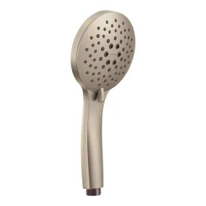 Moen 189315BN Moen 4in Five-Function Hand Shower with Dual Check Valves, Round, LifeShine Finish, Eco-Performance, 1.75 GPM, WaterSense, Brushed Nickel - 189315BN
