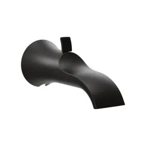 Moen S3835BL Moen Doux Wall Mounted Matte Black Diverter Tub Spout, 1/2-inch Connection Size, Slip Fit - S3835BL
