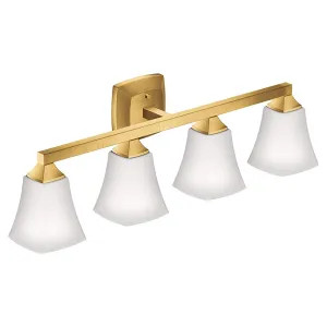 Moen YB5164BG MOEN YB5164BG CSI VOSS FOUR GLOBE BATH LIGHT SCONCE BRUSHED GOLD