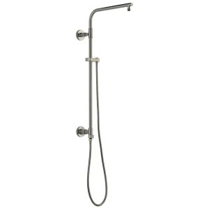 Delta 58820-SS Delta Universal Showering 26in Round Shower Column Kit with Stretchable Hose for Shower Head and Hand Shower, Brilliance Stainless - 58820-SS