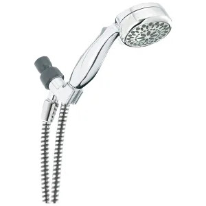 Delta 75701C Delta Seven-Spray Setting Hand Shower with Stainless Steel Hose, 1.75 GPM, Touch-Clean Nozzles, Round, Non-Slip Handle, Chrome - 75701C