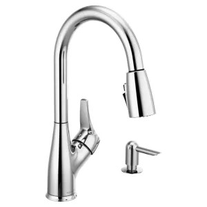 Peerless P7901LF-SD-W Peerless Apex Single-Handle Pull-Down Kitchen Faucet w/ Soap Dispenser, 1.5 gpm, Chrome - P7901LF-SD-W
