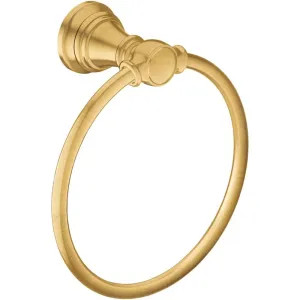 Moen YB8486BG Moen YB8486BG Weymouth Towel Ring, Brushed Gold