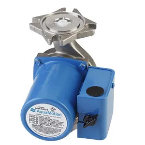 Aquamotion AMR-S3FV1 Aquamotion 3-Speed Circulator Pump with Built-In Check Valve, Stainless Steel, 16 GPM, 20' Max Head, 4-Bolt Flange - AMR-S3FV1