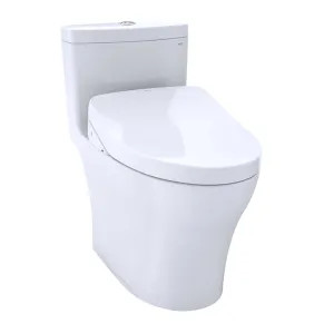 Toto MW6463046CUMFG#01 TOTO Aquia IV 1G WASHLET+ One-Piece Toilet with S500e Bidet Seat, 1.0/0.8 GPF, Cotton White - MW6463046CUMFG#01