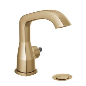 Delta 576-CZMPU-LHP-DST Delta Stryke Champagne Bronze Lavatory Faucet with Escutcheon, Metal Pop-Up, 1.2 GPM, Less Handle, DIAMOND Seal - 576-CZMPU-LHP-DST