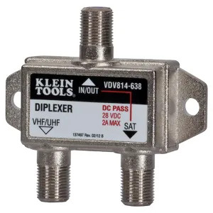 Klein VDV814-638 KLEIN VDV814-638 SATELLITE/TV DIPLEXER 5 MHZ 2.3 GHZ