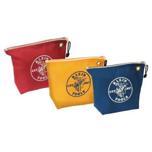 Klein 5539CPAK KLEIN 5539CPAK ASSORTED CANVAS ZIPPER BAGS, 3-PACK