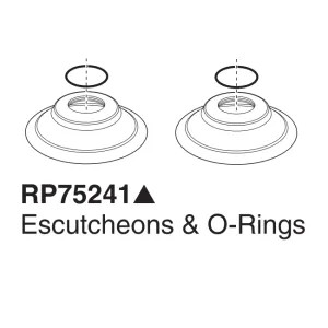 Brizo RP75241NK Brizo RP75241NK Floor Mount Riser Escutcheon and O-Rings, Luxe Nickel