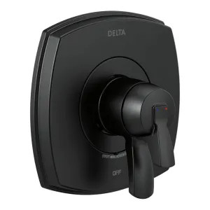 Delta T17076-BL Delta Stryke Monitor 17 Series Two-Handle Valve Trim, Lever Handles, Matte Black - T17076-BL