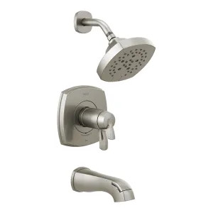 Delta T17T476-SS Delta Stryke TempAssure 17T Series H2Okinetic Tub/Shower Faucet with 5-Setting Showerhead, 1.75 GPM, Lever Handle, Stainless - T17T476-SS