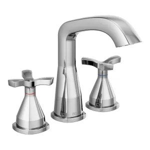 Delta 357766-MPU-DST Delta Stryke Widespread Bathroom Faucet With Metal Pop-Up, Helo Spoke Handles, Diamond Seal, ADA, 1.2 GPM, Chrome - 357766-MPU-DST