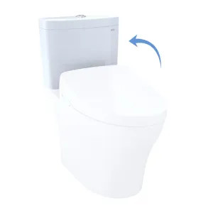 Toto ST446EMA#01 TOTO Aquia IV Dual Flush 1.28 and 0.8 GPF Toilet Tank Only with WASHLET+ Auto Flush Compatibility, Cotton White - ST446EMA#01