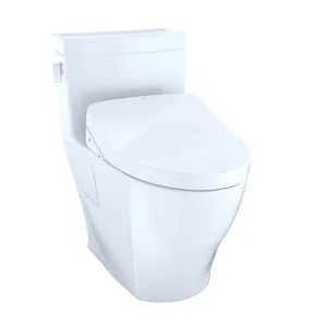 Toto MW6243046CEFGA#01 TOTO Legato WASHLET+ One-Piece Toilet with S500e Bidet Seat, 1.28 GPF, Auto-Flush, Cotton White - MW6243046CEFGA#01