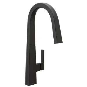 Moen S75005BL Moen Nio Single-Handle Pull-Down High Arc Kitchen Faucet, Matte Black - S75005BL