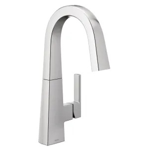 Moen S55005 Moen Nio Single Handle Bar/Prep Faucet, Handle Accent Option Included, Chrome - S55005