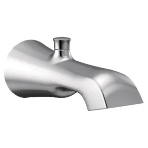Moen S989 Moen Flara Wall Mounted Chrome Diverter Tub Spout, 1/2-inch Connection Size, Slip Fit - S989