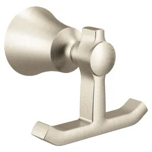 Moen YB0303BN Moen YB0303BN Flara Double Robe Hook - Brushed Nickel