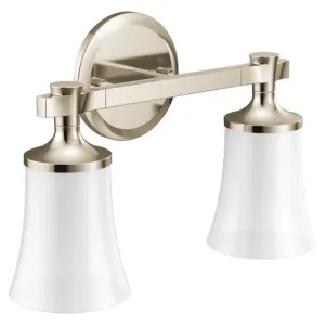Moen YB0362NL MOEN YB0362NL CSI Flara Two-Globe Bath Light Sconce, Nickel