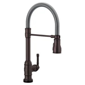 Delta 9690T-RB-DST Delta Broderick Pro Touch2O Single Handle Pull-Down Kitchen Faucet w/ Spring Spout, Venetian Bronze - 9690T-RB-DST