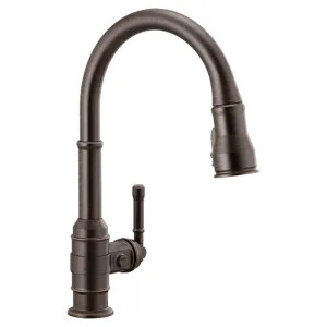 Delta 9990-RB-DST Delta Broderick Single Handle Pull-Down Bar/Prep Faucet, Venetian Bronze - 9990-RB-DST