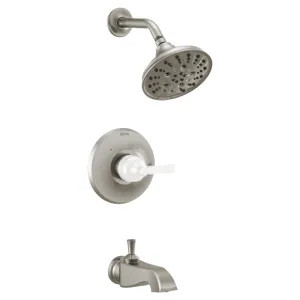 Delta T14456-SSLHP Delta Dorval Monitor 14 Series H2Okinetic Tub/Shower Faucet with 5-Setting Showerhead, 1.75 GPM, Less Handle, Stainless - T14456-SSLHP