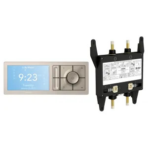 Moen TS3302TB-KIT Moen TS3302TB-KIT U by Moen 2-Outlet Smart Shower System Controller w/ Rough-In Valve, Terra Beige