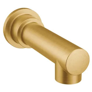 Moen 195827BG \Moen Align Wall Mounted Brushed Gold Non-Diverter Tub Spout, Slip Fit, 1/2-inch Connection Size - 195827BG