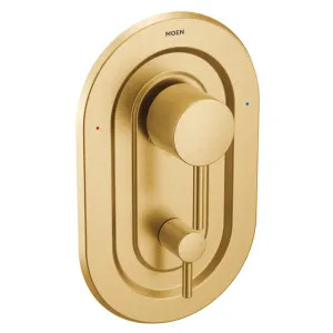 Moen T2190BG Moen Align Posi-Temp Valve Trim w/ 3-Function Diverter, Lever Handles, Brushed Gold - T2190BG