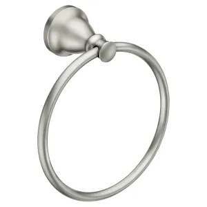 Moen MY2786BN Moen Hilliard Round Wall Mounted Towel Ring, Steel Mounting Bracket, Brushed Nickel - MY2786BN