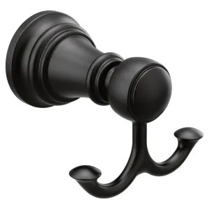 Moen YB8403BL Moen Weymouth Matte black double robe hook - YB8403BL
