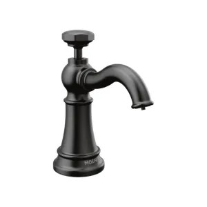 Moen S3955BL Moen Paterson Soap/Lotion Dispenser, 18-Ounce Refillable Bottle, Matte Black - S3955BL