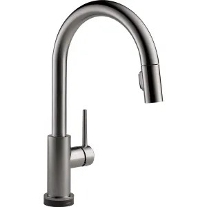 Delta 9159TV-KS-DST Delta Trinsic Single-Handle Black Stainless Pull-Down Kitchen Faucet, 1.8 GPM, Lever Handle, Diamond Seal Technology, ADA, Touch2O, VoiceIQ - 9159TV-KS-DST