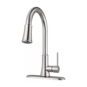 Pfister G529-PF2S Pfister Pfirst Single-Handle Pull-Down Kitchen Faucet, 1.8 GPM, Pfast Connect, Pforever Seal, Stainless Steel - G529-PF2S