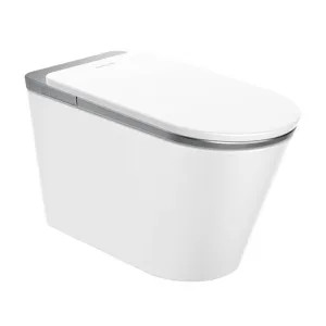 Trone Plumbing STCL Trone Ganza White Smart Electronic Bidet Toilet, GETBCERN-12.WH